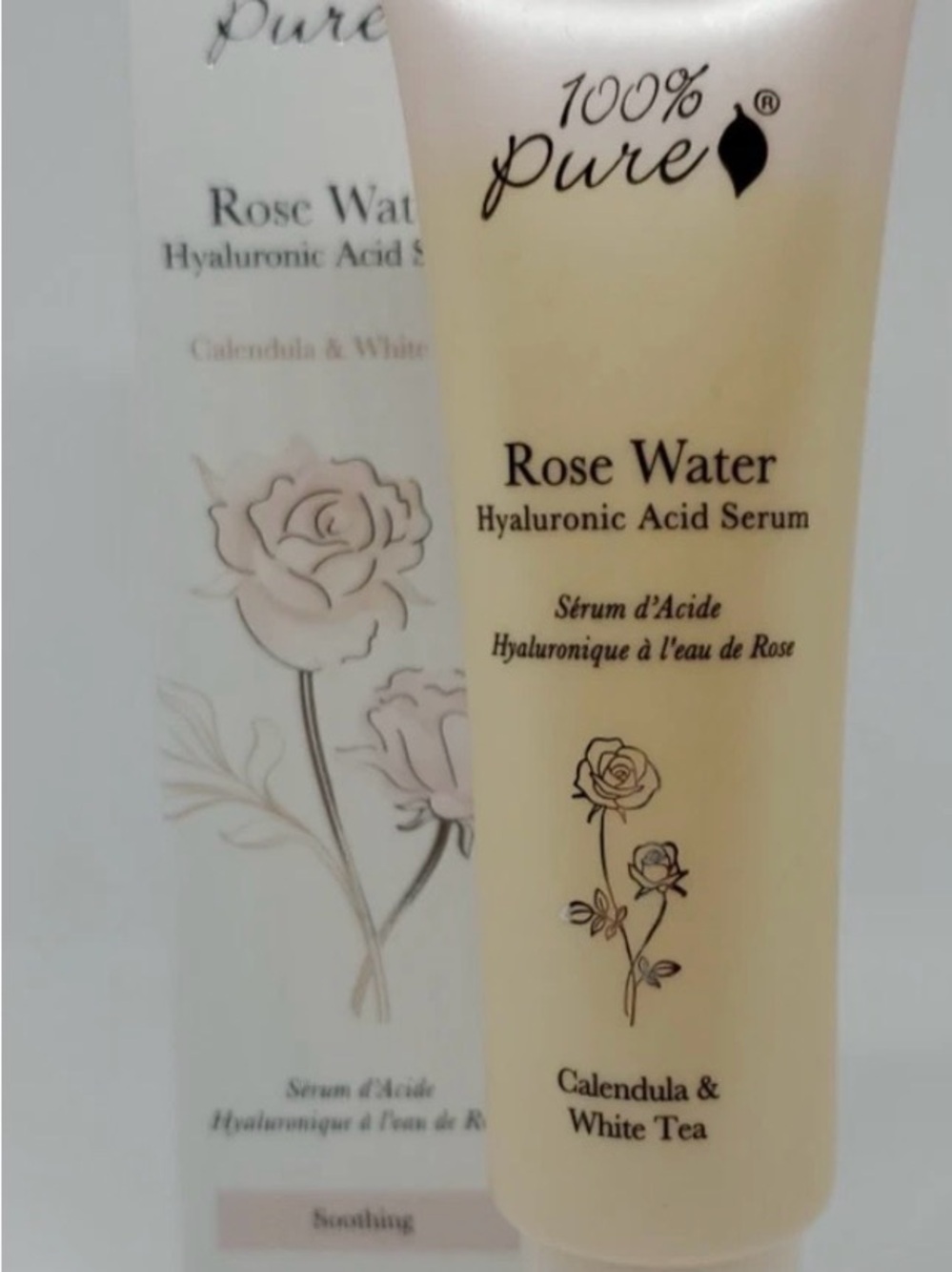 100% Pure Rose Water Hyaluronic Acid Serum - Cream